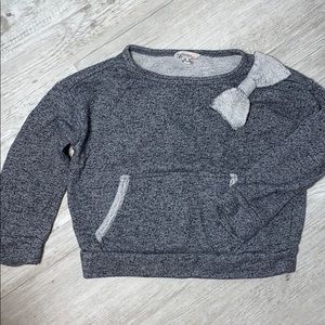 Forever21 girls crop sweatshirt with bow detail